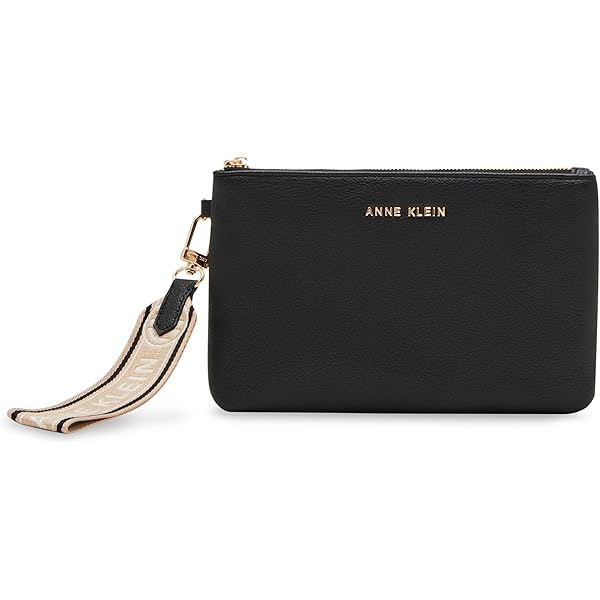 【Anne 】AK トップ ジップ ポーチ Anne Klein Ak Top Zip Pouch with Logo, Stone: Handbags